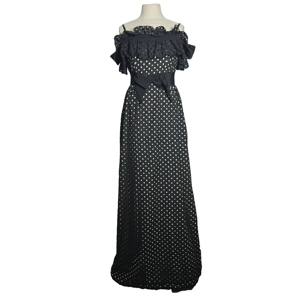 Vintage Felix Arbeo Dress For Aventura Long Lace Lined Size Small Carrie Couture